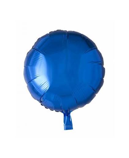 Helium ballon rond blauw 46cm leeg