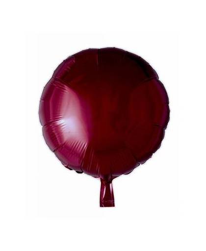 Helium ballon rond bordeaux rood 46cm leeg