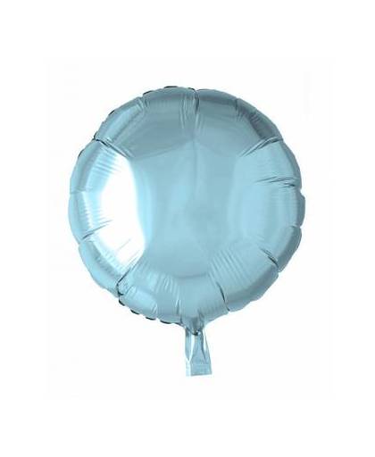 Helium ballon rond lichtblauw 46cm leeg