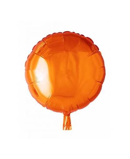 Helium ballon rond oranje 46cm leeg