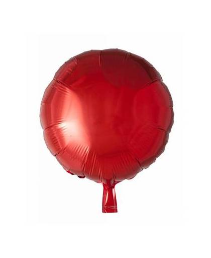 Helium ballon rond rood 46cm leeg
