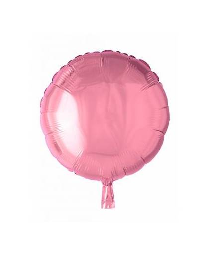 Helium ballon rond lichtroze 46cm leeg