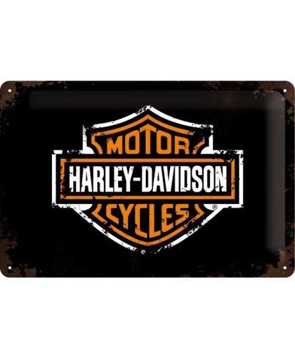 Harley-Davidson Paint Logo. Retro reclame wandbord, Amerika USA, metaal.