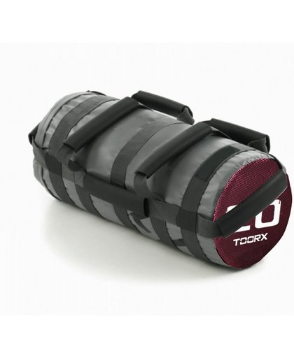 Toorx Powerbag 20 kg met 7 hendels - grijs - donkerrood