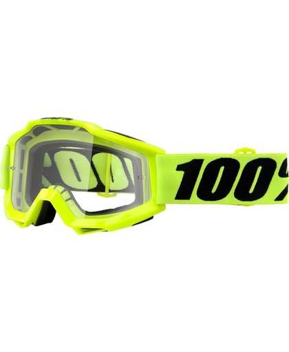 100% Crossbril Accuri OTG Fluo Yellow/Clear (voor Brildragers)