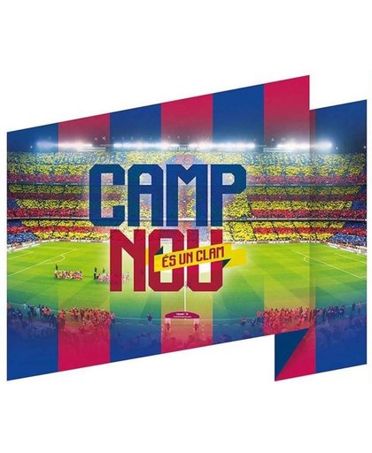 FC Barcelona Camp Nou - Muursticker - 53 x 45 cm - Multi