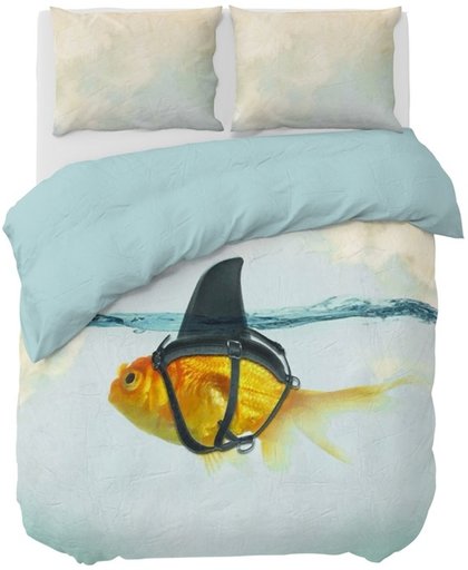 Nightlife Blue Dekbedovertrek Brave Goldfish 200x200/220cm - Gemengd Katoen