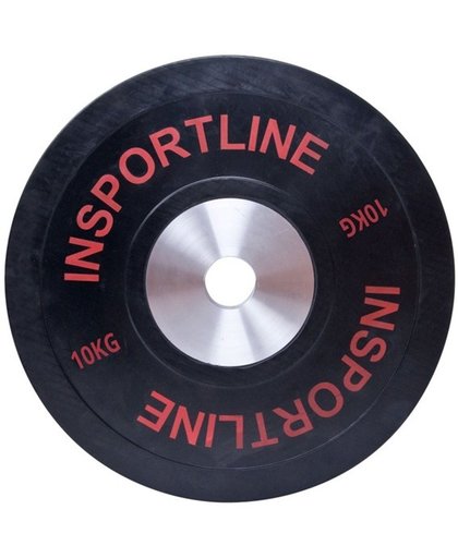 Olympische Halterschijf 50 mm - Insportline - Bumper Plate 10 kg