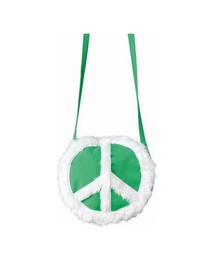 Peace tasje groen
