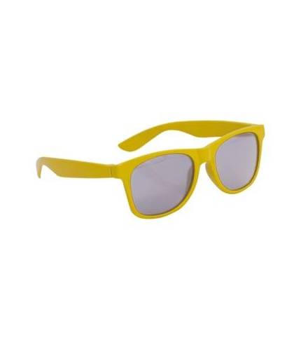 Gele kinder feest- en zonnebril wayfarer