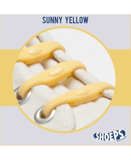 Shoeps 14 stuks Gele Elastische schoenveter Sunny Yellow