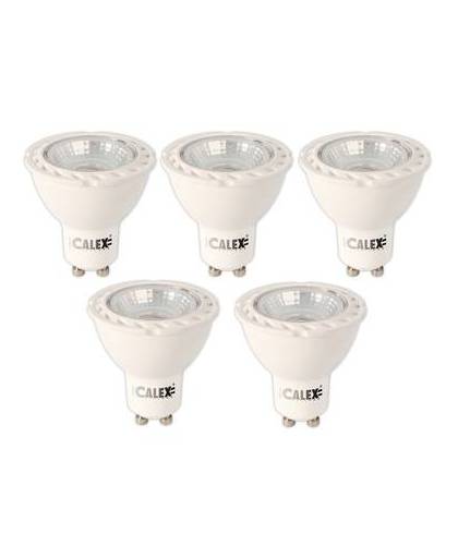 Calex COB LED GU10 7-45W 4000K Koel Wit 38D Dimbaar (5 Stuks)