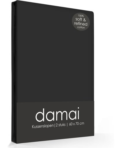 Damai - Kussensloop - 60 x 70 cm - Black - 2 stuks