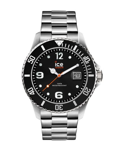 ice watch Ice-Watch horloge Ice Steel Black-Silver 44 mm IW016032