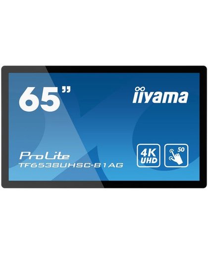 iiyama TF6538UHSC-B1AG beeldkrant 165,1 cm (65") LED 4K Ultra HD Interactive flat panel Zwart