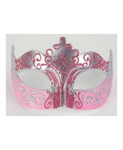 Venetiaans barok oogmasker goud/roze