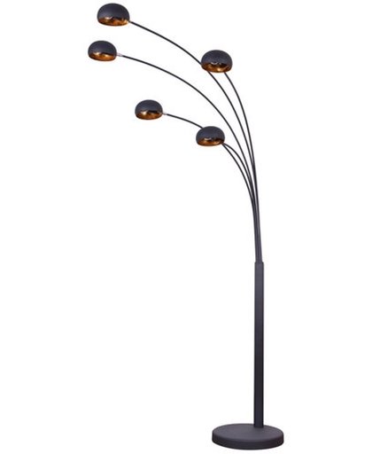Cannes Industrieel Design Vloerlamp 5-Lichts Goud Zwart