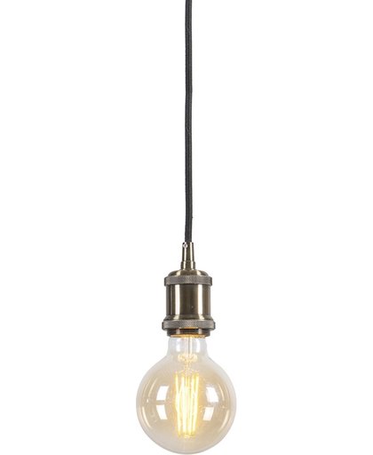 QAZQA Cava Classic - Minimalistische hanglamp - 1 lichts - 60 mm - brons