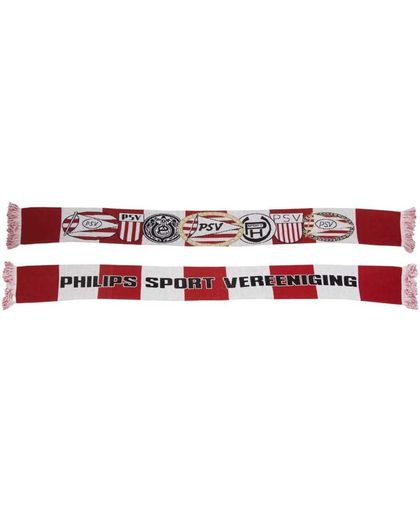 Sjaal psv rood/wit logo`s