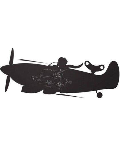 KEK Amsterdam Toys For Boys Airplane - Muursticker - Zwart