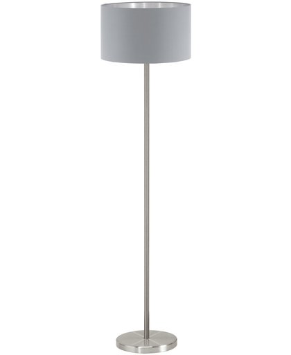 EGLO Maserlo - Vloerlamp - 1 Lichts - ø380 mm. - Nikkel-Mat - Grijs - Zilver