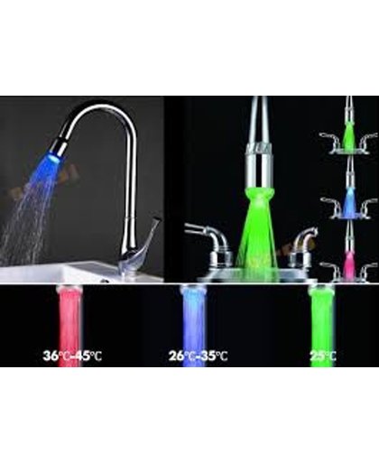 3-kleuren RGB LED water kraan kop Licht en temperatuursensor