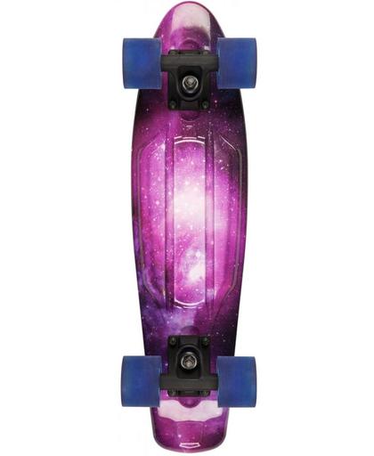 D-Street Skateboard Galaxy - Polyprop Pennyboard mini cruiser - Paars
