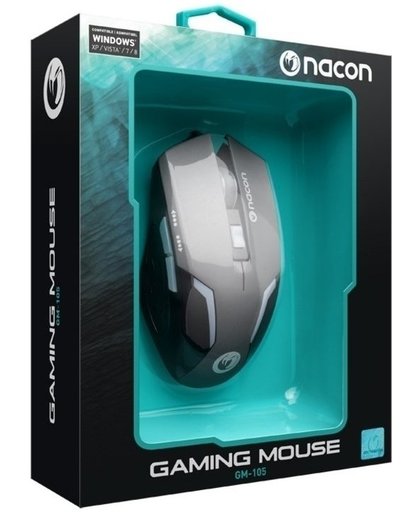 NACON GM-105 wired gaming muis 2400dpi - zwart
