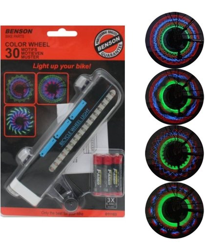 Fietswiel verlichting LED - verschillende kleuren - spaakwielverlichting