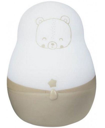Pabobo - Forest Grey - Bear - Super Nomade - Kindernachtlampje - LED Nachtlampje - Kinderlampje om mee te kunnen slapen in bed - Wordt niet warm!( klein 8.5 cm)