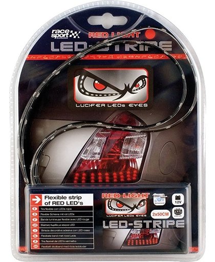 Race Sport Led-strips Lucifer Eyes Flexibel 12 Volt 2 X 50 Cm Rood