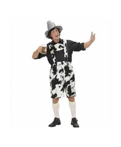 Oktoberfest - lederhose met koeienprint 54 (xl)