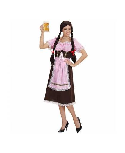 Oktoberfest - bruine lange tiroler jurk dames 40 (l)