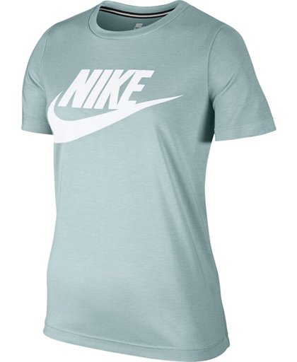 Nike Sportswear Essential Women's Logo Shirt Shirt Dames - Light Pumice/Light Pumice/White