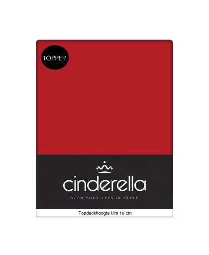 Cinderella topdeck hoeslaken rood-90 x 200 cm