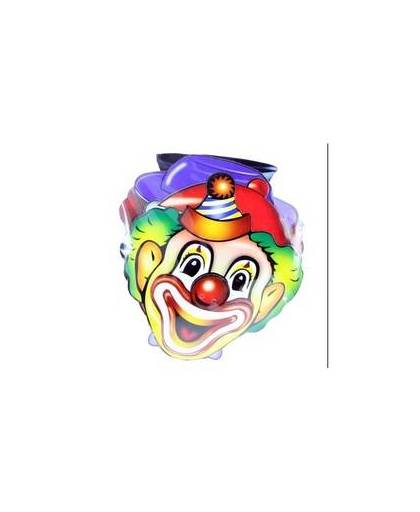 Clownsmaskers van karton 4 stuks