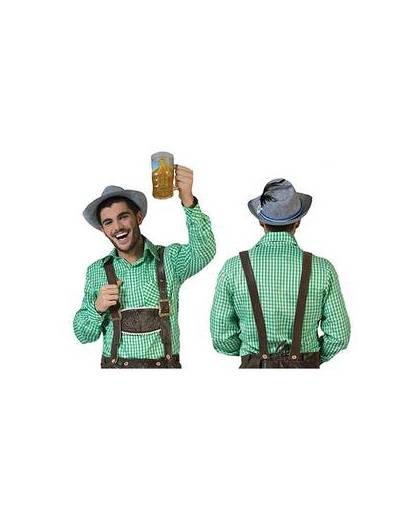 Oktoberfest - groene geruite blouse voor heren 56-58 (2xl/3xl)