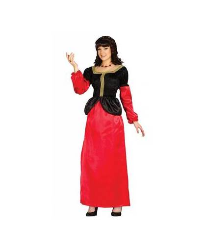 Middeleeuwse jurk rood m/l - maat / confectie: medium-large / 38-40