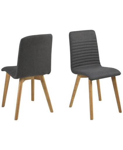 FYN Arturo - eetkamerstoel - antraciet grijs - set van 2 stoelen
