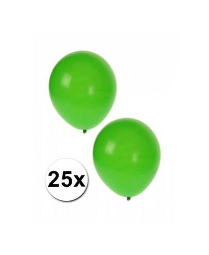 Groene ballonnen 25 stuks