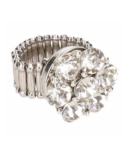 Zilveren prinsessen ring zilveren bloem voor volwassenen