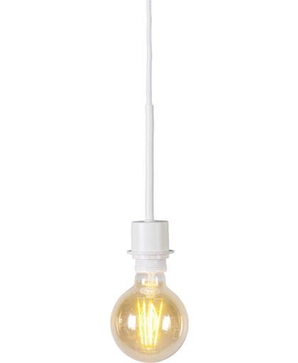 QAZQA Combi 1 - Minimalistische hanglamp - 1 lichts - 60 mm - wit