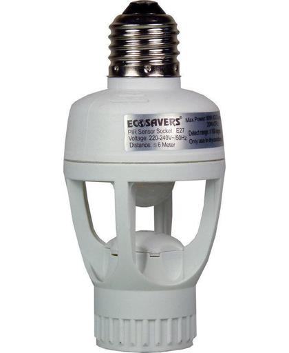 Ecosavers PIR Sensor Lampvoet E27 Bewegingsensor - E27 Lampvoet met bewegings sensor