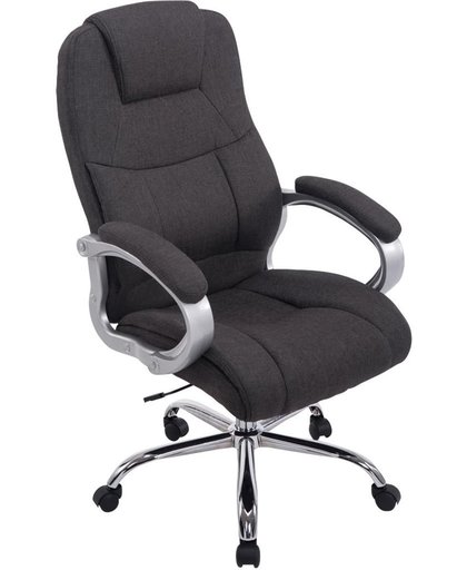 Clp XL Bureaustoel managerstoel APOLL directiestoel - zware belasting, tot 150 kg, ergonomisch, stoffen bekleding - donkergrijs