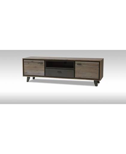 Solliden Marla TV-meubel met 2 deurtjes en 1 lade acaciahout bruin-grijs