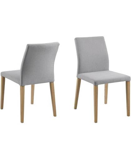 FYN Zill eetkamerstoel stof lichtgrijs - set van 2 stoelen