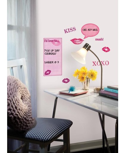 RoomMates Muursticker Kisses Whiteboard - Wit