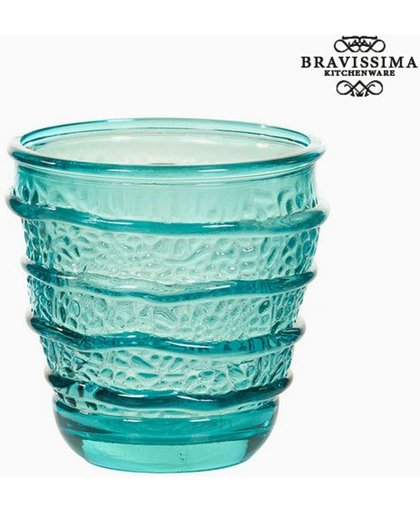 Vaas van gerecycled glas Turkoois (9 x 9 x 9 cm) by Bravissima Kitchen