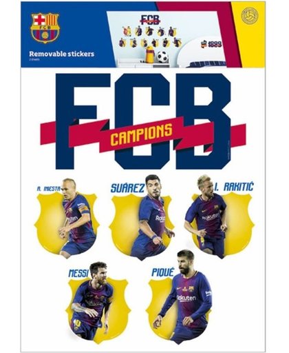 Muursticker FC Barcelona - 11 spelers - 14 stickers