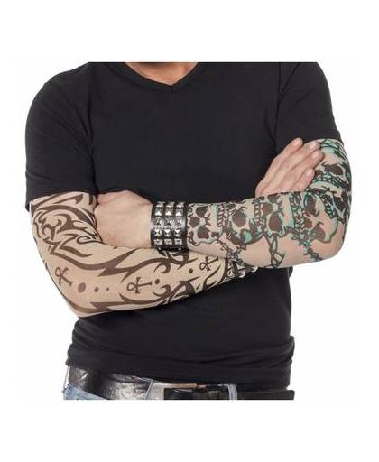 Tattoo sleeves doodskop voor volwassenen
